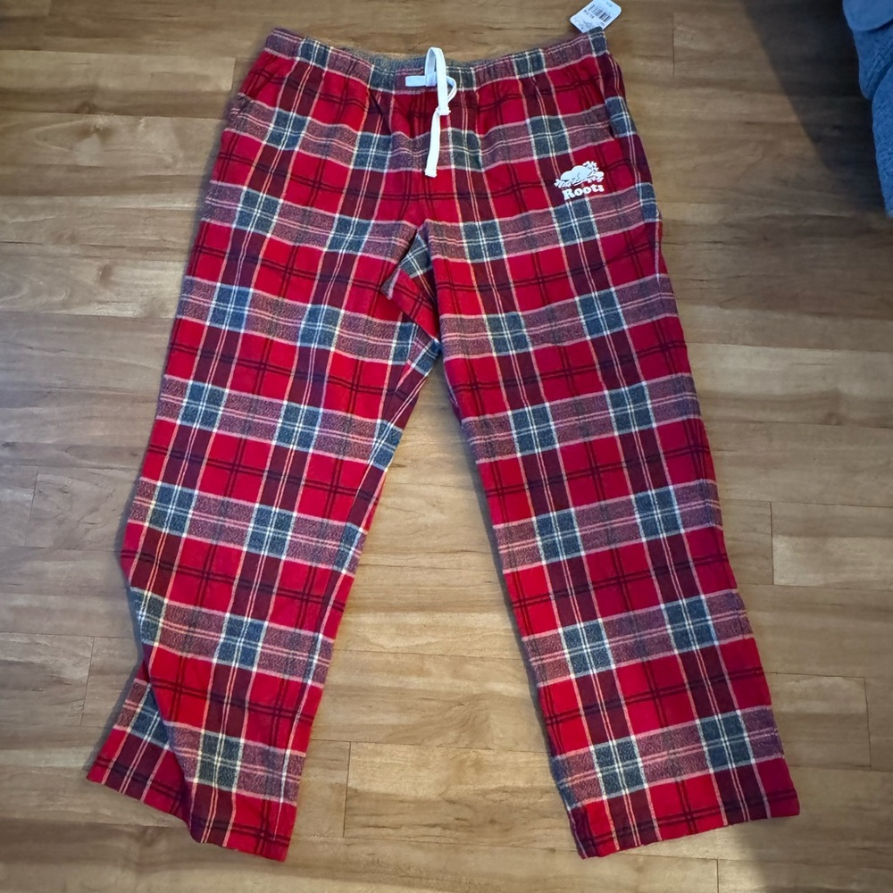 Roots Red and Blue Plaid Lounge Pants
